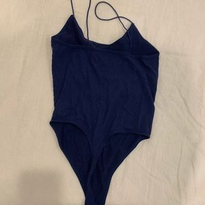 Navy blue spaghetti strap body suit! Size: M